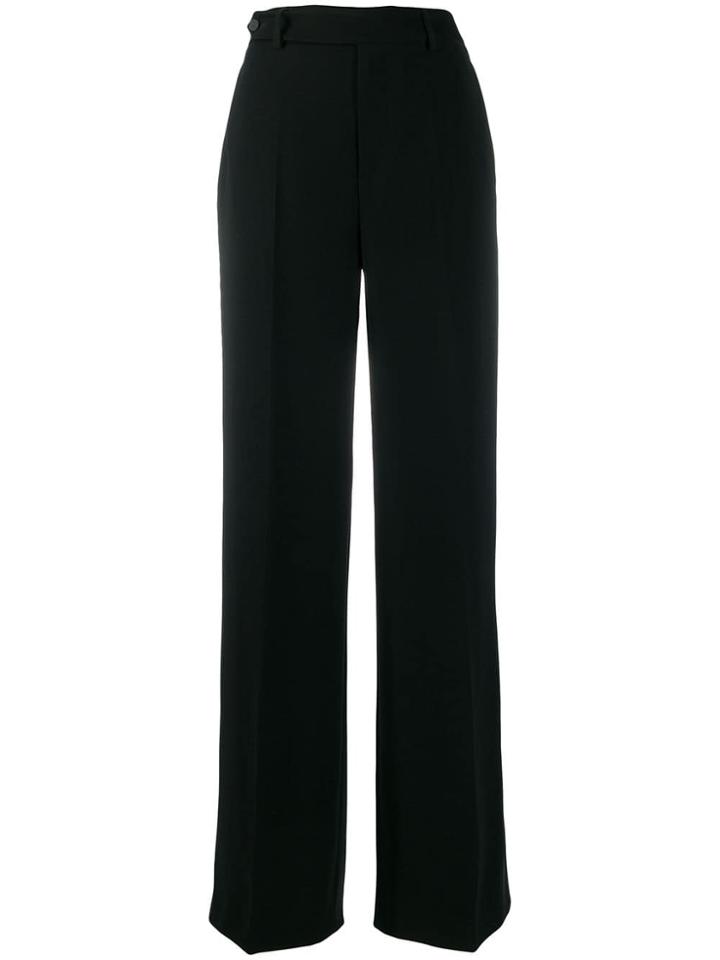 Paul Smith High Waisted Wide Leg Trousers - Black