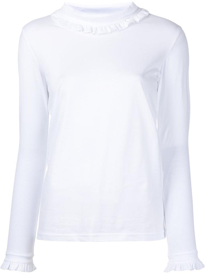 Shrimps - Clovis Longsleeved T-shirt - Women - Cotton - S, White, Cotton