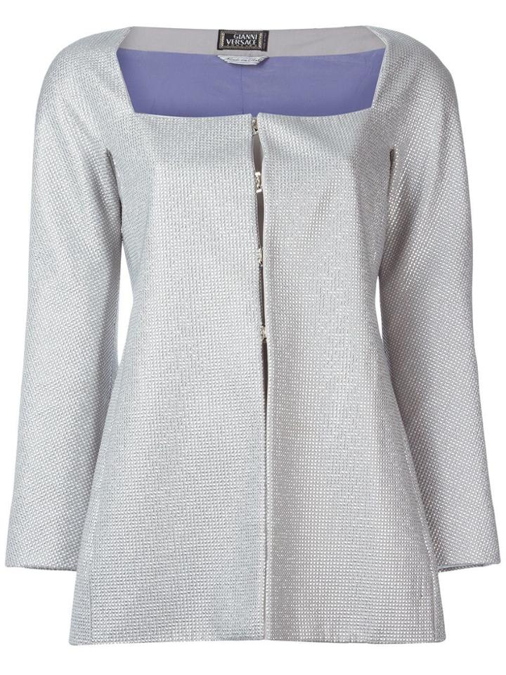 Versace Vintage Embellished Jacket - Grey