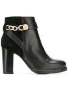 Tommy Hilfiger Leather Ankle Boots - Black