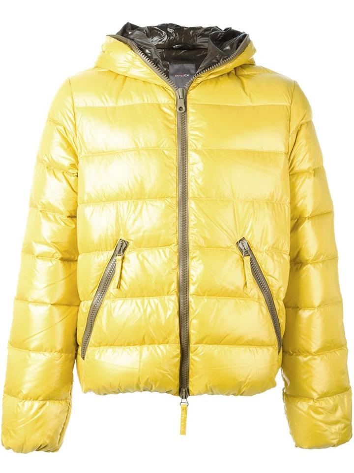Duvetica Glossy Padded Jacket, Men's, Size: 52, Yellow/orange, Polyamide/feather Down