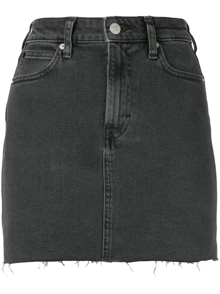 Calvin Klein Jeans Fitted Denim Skirt - Black