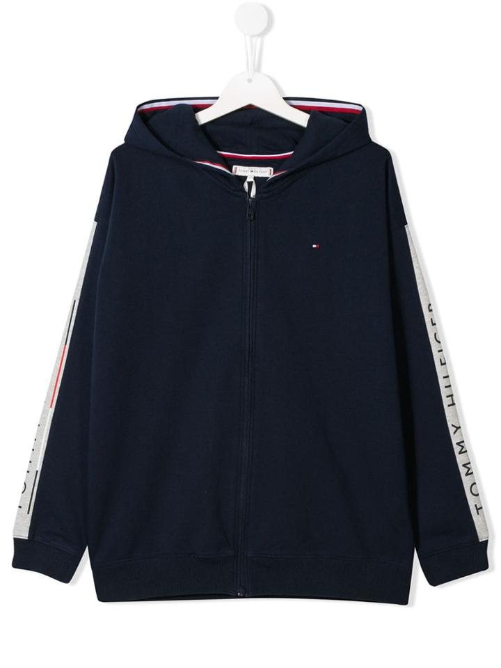Tommy Hilfiger Junior Teen Zip-up Logo Hoodie - Blue