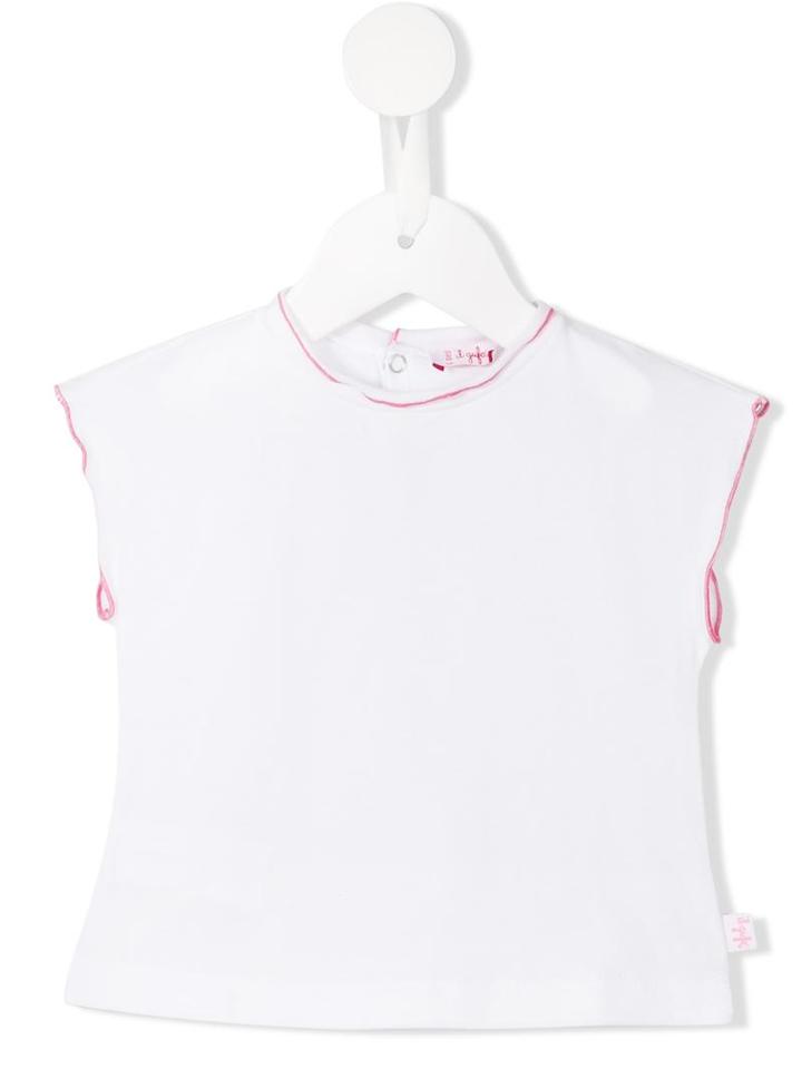 Il Gufo - Contrast Stitch Tank Top - Kids - Cotton/spandex/elastane - 36 Mth, White