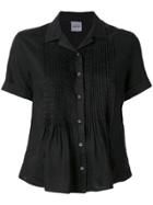 Aspesi Pleated Short-sleeved Shirt - Black