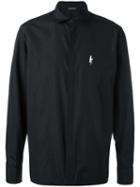Neil Barrett Lightning Bolt Shirt, Men's, Size: 39, Black, Cotton