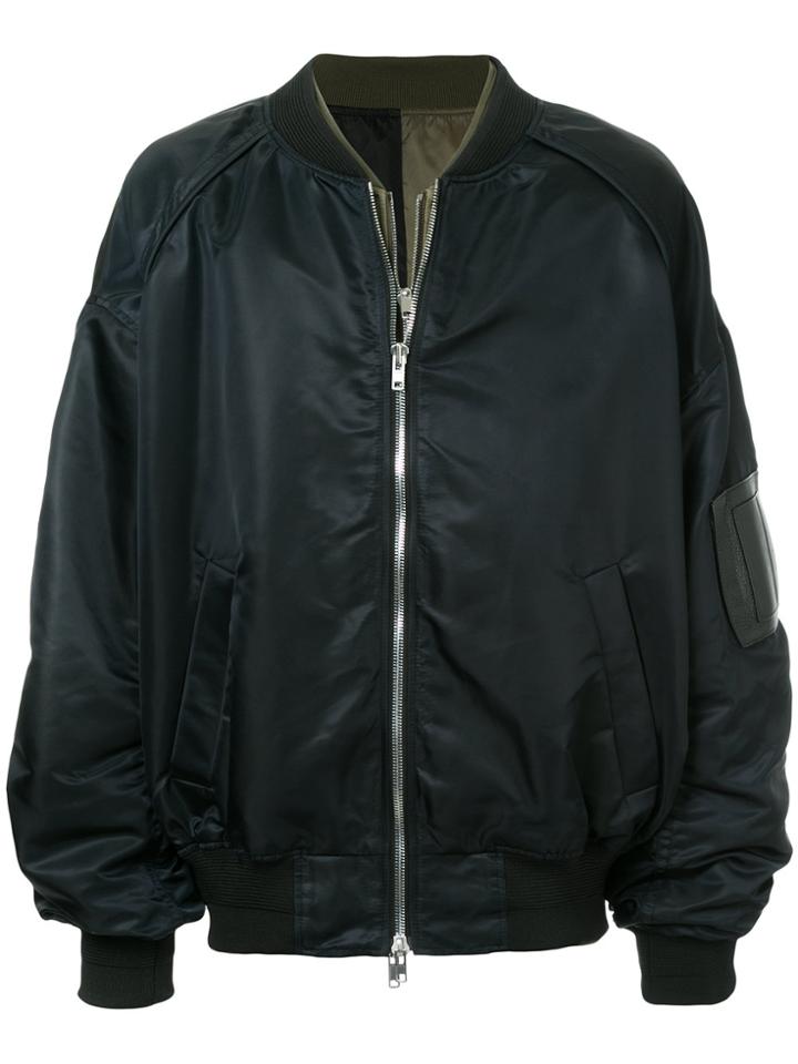 Juun.j Layered Bomber Jacket - Black