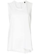 Bassike Slim Cut Out Tank Top - White