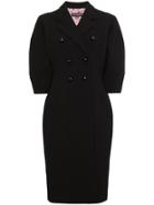 Dolce & Gabbana Double Breasted Bell Sleeve Coat - Black