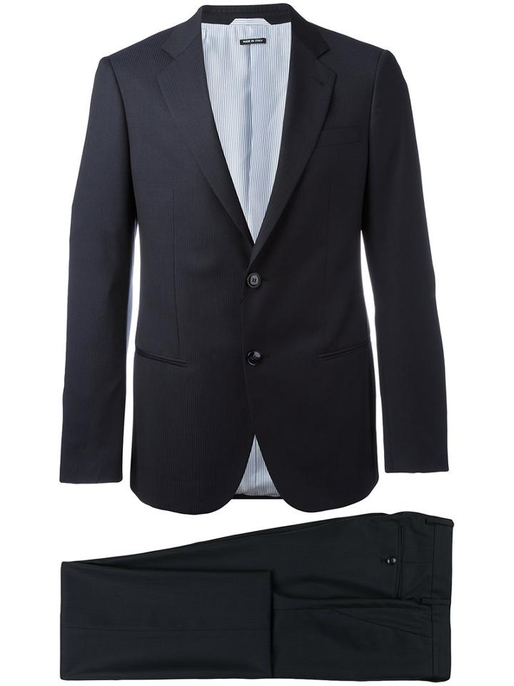 Giorgio Armani Single-breasted Formal Suit, Men's, Size: 52, Blue, Virgin Wool/acetate/viscose