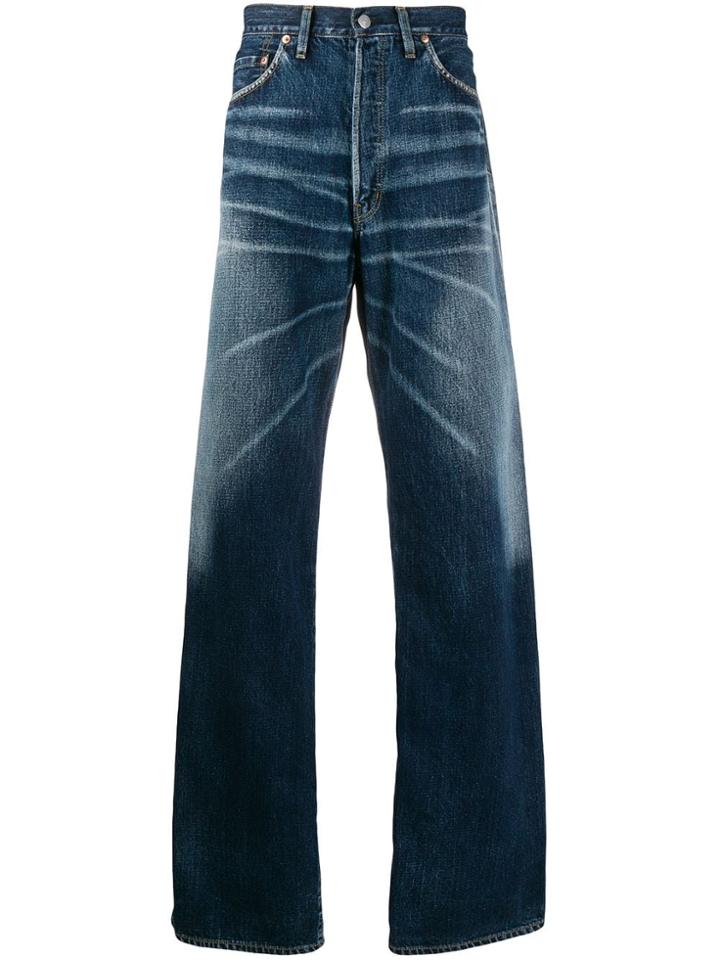 Yohji Yamamoto Wide-leg Jeans - Blue