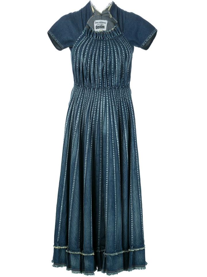 Junya Watanabe Comme Des Garçons Pleated Denim Dress
