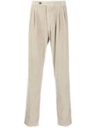 Eleventy Corduroy Straight-leg Trousers - Neutrals