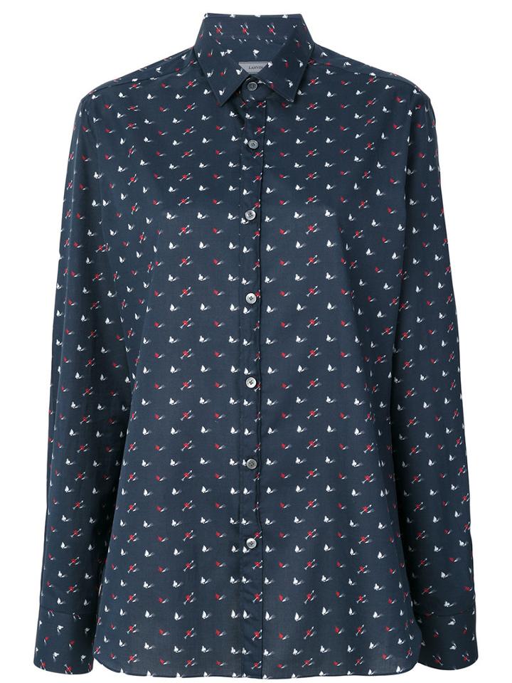 Lanvin - Clubs, Hearts And Spades Print Shirt - Men - Cotton - 42, Grey, Cotton