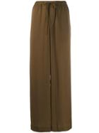Vince Drawstring Flared Trousers - Green
