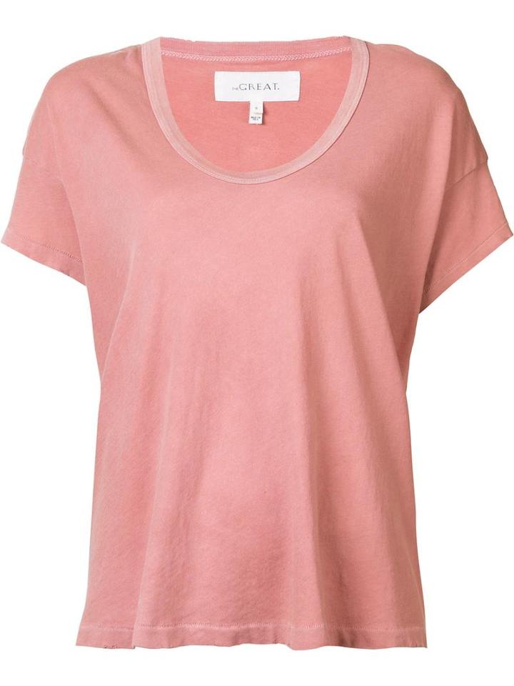 The Great Scoop Neck T-shirt, Women's, Size: 1, Pink/purple, Cotton