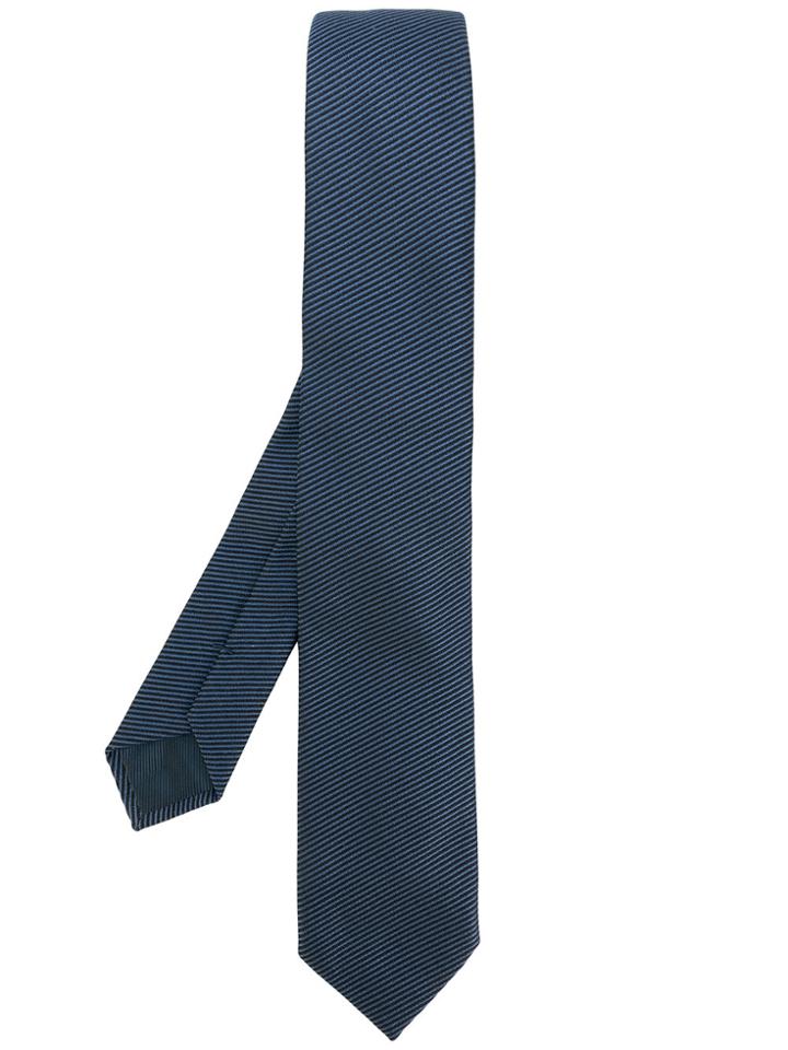 Dell'oglio Diagonal Stripe Tie - Blue