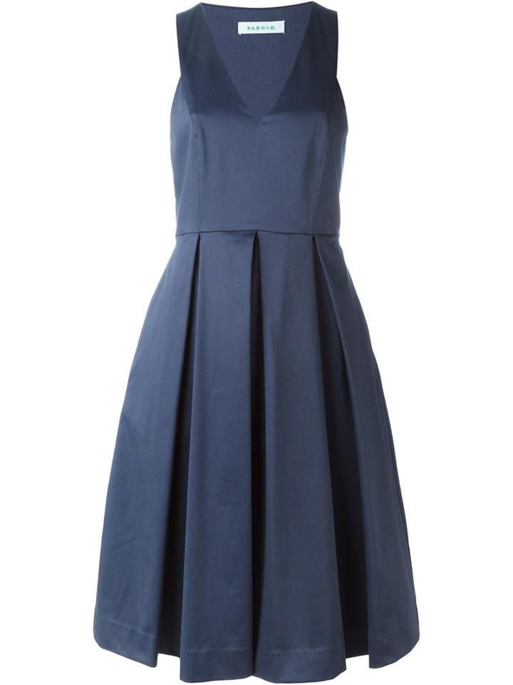 P.a.r.o.s.h. Racerback Pleated Dress