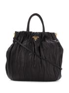 Prada Vintage 2000's Stitch-detail Tote - Black
