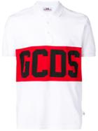 Gcds Logo Print Polo Shirt - White