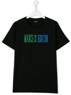 Marcelo Burlon County Of Milan Kids Logo Print T-shirt, Boy's, Size: 14 Yrs, Black