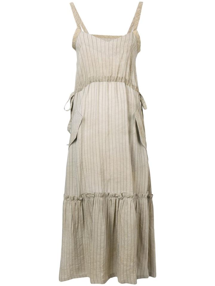 Golden Goose Pinstriped Maxi Dress - Neutrals