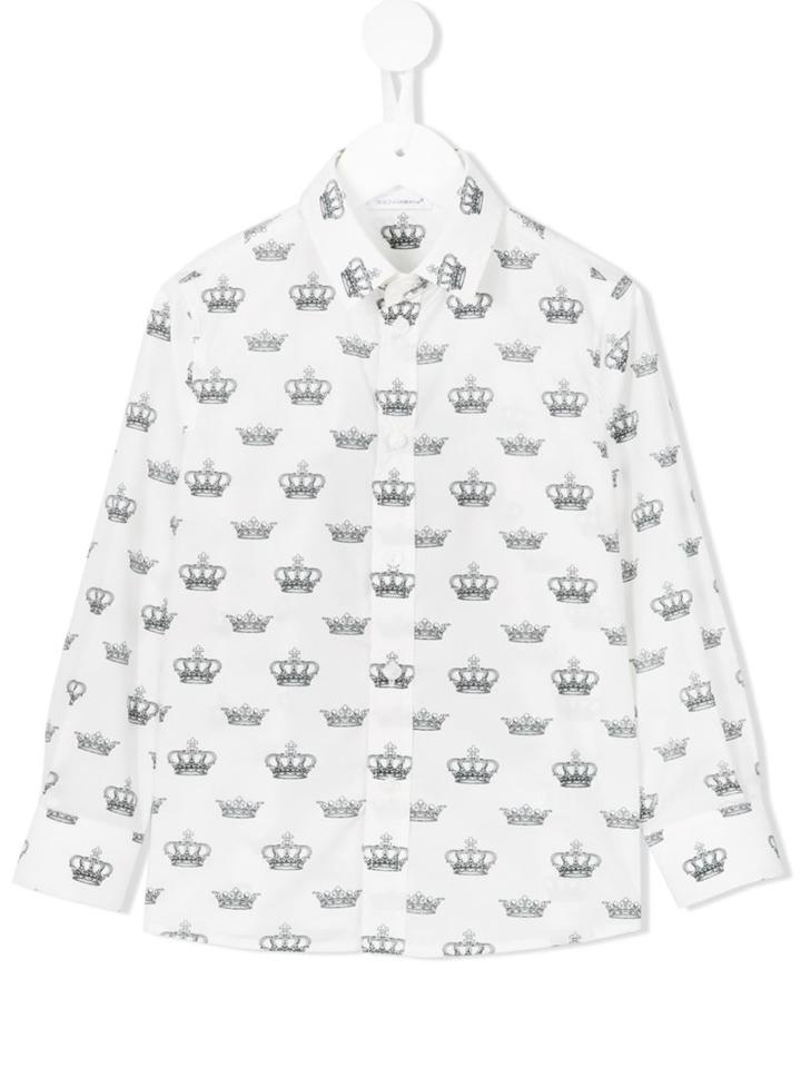 Dolce & Gabbana Kids Crown Print Shirt