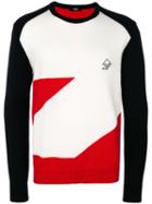Versus - Geometric Panel Sweater - Men - Wool - 52, White, Wool