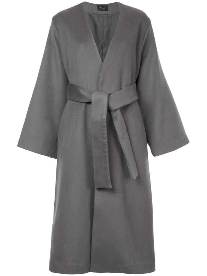 G.v.g.v. Lace-up Belted Coat - Grey
