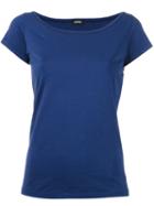 Aspesi - Cap Sleeve T-shirt - Women - Cotton - L, Women's, Blue, Cotton