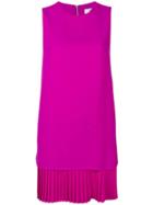 Blugirl Pleated Hem Shift Dress - Pink & Purple