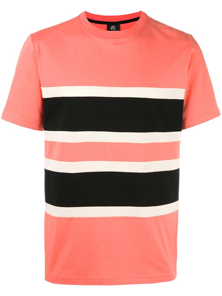 Paul Smith Jeans Colour Block T-shirt, Men's, Size: Large, Yellow/orange, Cotton