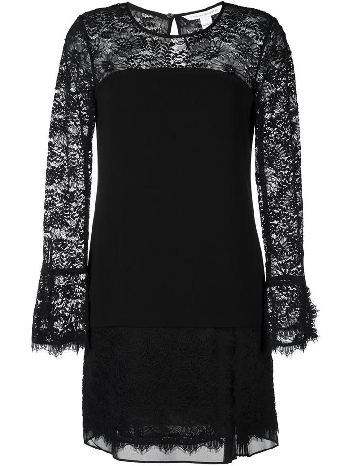 Diane Von Furstenberg Lace Longsleeved Dress
