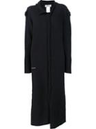 Yohji Yamamoto Roll Sleeve Knit Coat, Women's, Size: 2, Black, Cotton