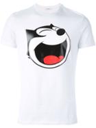 Iceberg Felix The Cat Print T-shirt, Men's, Size: Xl, White, Cotton/spandex/elastane
