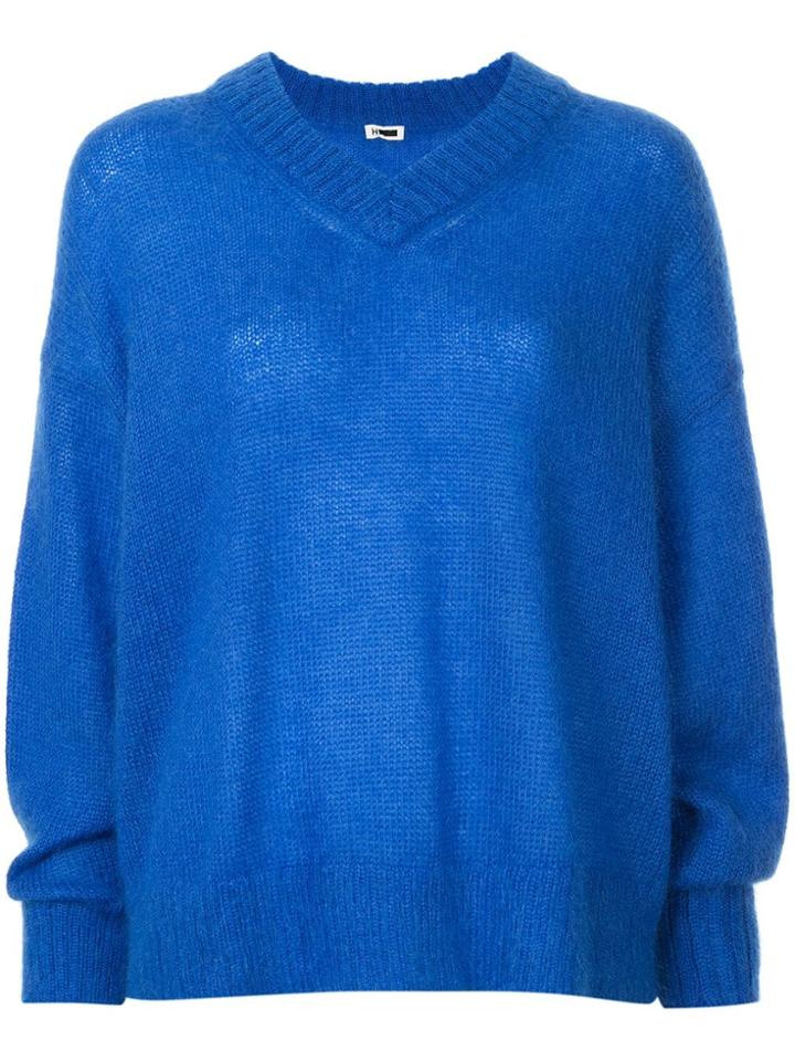 H Beauty & Youth Long-sleeve Oversized Sweater - Blue