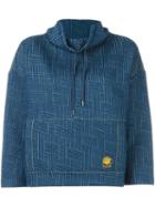 Kenzo Woven Effect Sweatshirt, Women's, Size: Small, Blue, Polyester/cotton