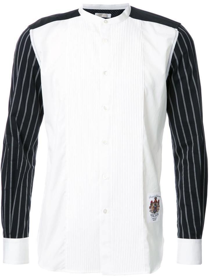 Education From Youngmachines Pleated Front Shirt, Men's, Size: 2, White, Cotton
