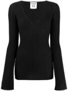 Semicouture V-neck Jumper - Black