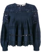 Sea Embroidered Blouse - Blue