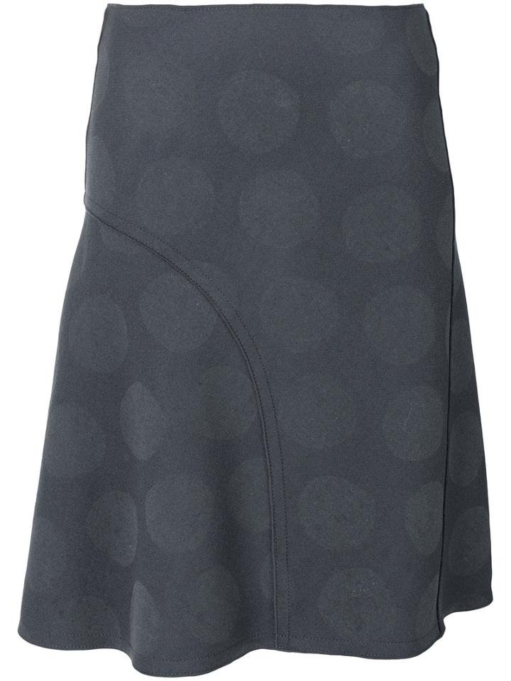 Nina Ricci - Tonal Dots A-line Skirt - Women - Lambs Wool - 42, Grey, Lambs Wool