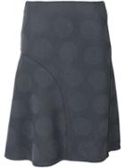 Nina Ricci - Tonal Dots A-line Skirt - Women - Lambs Wool - 42, Grey, Lambs Wool