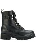 Baldinini Lace Up Military Boots - Black