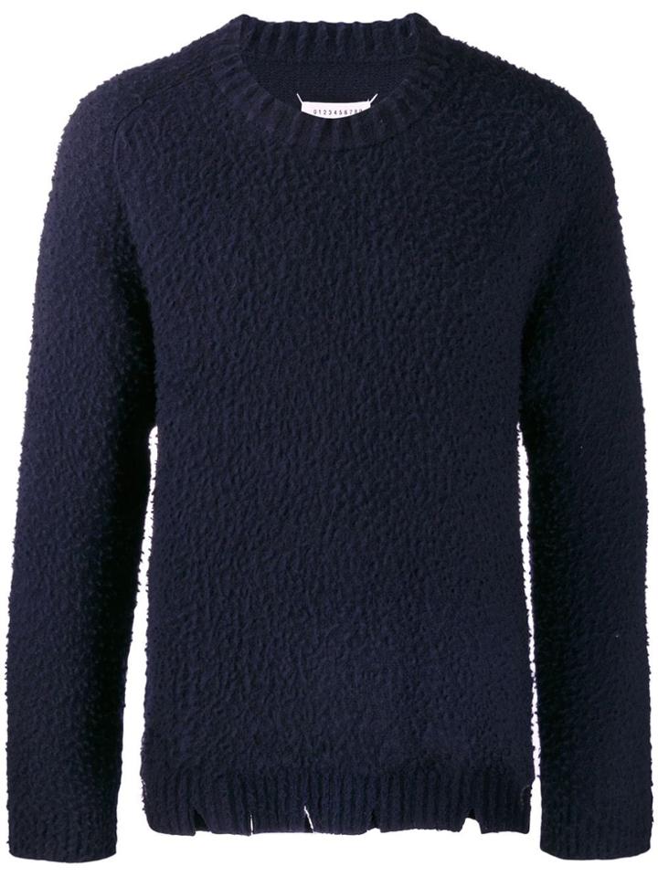 Maison Margiela Destroyed Sweater - Blue