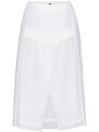 032c Plissé Pleated Wrap Skirt - White