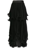 Genny Pleated Full Skirt - Black