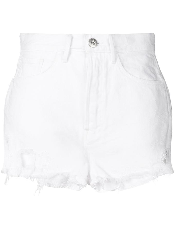 3x1 W4 Denim Shorts - White