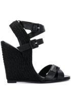 Philipp Plein High Wedge Sandals - Black