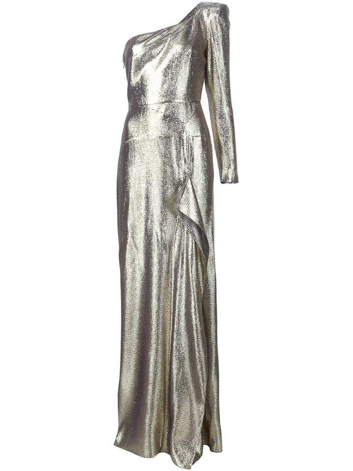 Roland Mouret 'galaham' Gown, Women's, Size: 10, Grey, Silk/polyester