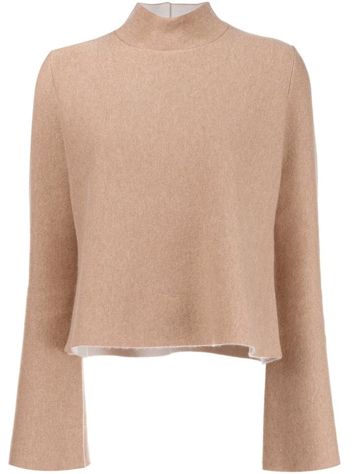 Proenza Schouler Flared Sleeve Jumper, Women's, Size: Small, Camel, Elastodiene/cashmere